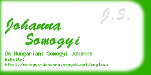 johanna somogyi business card